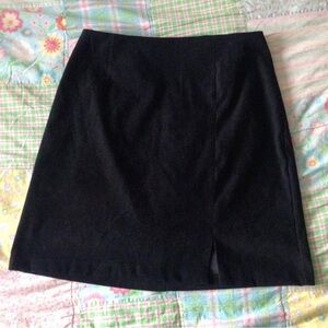 Black Velvet Mini Skirt